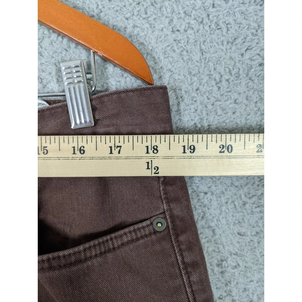 Banana Republic Slim Fit Jeans Mens 36X30 (36x28) Brown Denim Zip Fly Straight